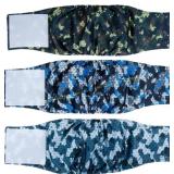 Washable Dog Diapers, Male Belly Bands 3-Pack