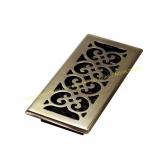 Decor Grates 4x10 Steel Floor Register, Brass