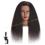 Traininghead Real Hair Afro Mannequin Head