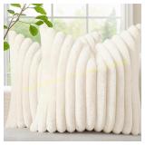 decorUhome Faux Fur Pillow Covers 18x18 (2)