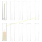 Hewory Hurricane Glass Candle Holders, 10 pcs