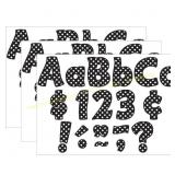 Black Polka Dots Font Letters Pack 208+3p
