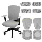 4ct Tallew Chair Covers Set, Silver Grey