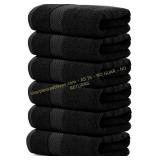 Luxury Black Towels - Turkish Cotton 16x30 (6)
