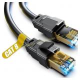 Cat 8 Ethernet Cable, 15ft, Shielded, RJ45