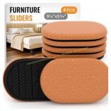 Felt Furniture Sliders 9.5x5.75 Oval 4pcs