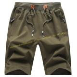 JustSun Mens Shorts with Elastic Waist Pockets Sz