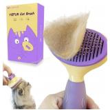 Cat Brush: Self-Cleaning Slicker for Cats/Dogs