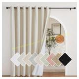 NICETOWN 100% Blackout Linen Patio Curtain 95"
