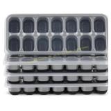 Ice Cube Tray 4 Pack with lids, silicone 56 pcs
