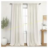 KOUFALL Light Filtering Curtains 86" Beige
