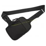 Sports Chest Bag, Adjustable Strap (Black)