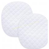 Bassinet Mattress Pad Cover, 2 Pack