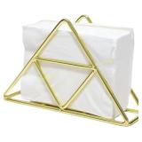 2 ct. AIM & GGKK Gold Napkin Holder - Triangle Wir