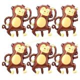 Monkey Balloons 6 Pcs Foil Monkey Party Decor