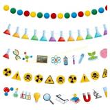 Wettarn 5-Piece Science Party Banner Garland
