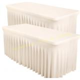 Shillance Ivory Spandex Table Clothes 6ft