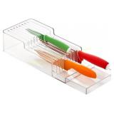 mDesign 2-Tier In-Drawer Knife Block, Clear