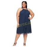 S.L. Fashions Plus-Size Dress Burgundy Sz 6P