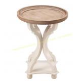 Farmhouse 25 in. Round End Table