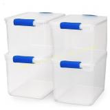 HOMZ 31-Quart Latching Lid Storage Bins (4)
