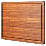 Bamboo Wood Cutting Board, 1" Thick, 16x11
