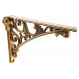 CABDM 6" Brass Shelf Brackets, 4 Pack