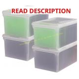 IRIS File Box w/Hinged Lid 44 Qt (4 Pack)