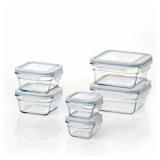Glasslock 6-Pack Multisize Glass Storage Set