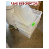 3 ct plastic file storage totes with lids