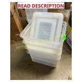 4 ct. plastic file storage boxes with lids