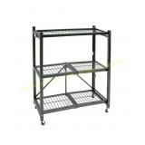 Origami R3 Foldable 3-Tier Shelf w/Wheels