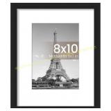 upsimples 8x10 Picture Frame with Mat, Black
