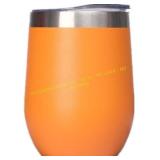 Gteller 12 oz Stainless Wine Tumbler (Orange)