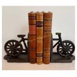 Retrome Bicycle Book Ends, Cast Iron Pair