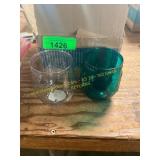 3ct Clear, 3ct Green Stemless Cups