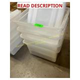 4 ct. plastic file boxes with lids