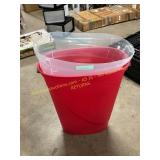 Plalsic wrapping paper storage with lid