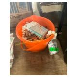 Pumpkin Bucket with Fall Decor