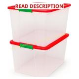 HOMZ 2-Pack Secure Latch Bin 64 Qt