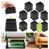 Yookwutar 8 Pack Furniture Risers 3" Black