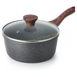 SENSARTE Nonstick Saucepan with Lid, 1.5 qt