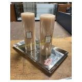 2ct Threshold Pillar Candles, Tray