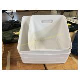 3ct White Storage Containers