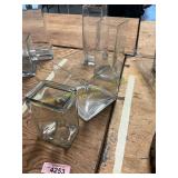 4ct Square Glass Jars/Vases