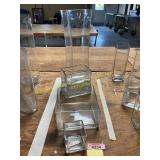 4ct Square Glass Jars/Vases