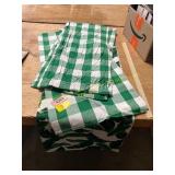 Checkered & Leaf Pattern Table Runners