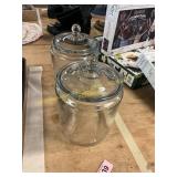 2ct Glass Canisters with Lids