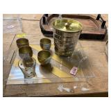 Ice Bucket, Tray, Glasses