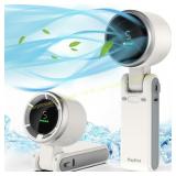 PlayHot Handheld Turbo Fan, 5 Gear, 20h White